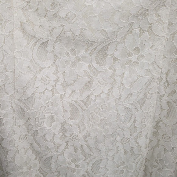 White House Black Market Bell Sleeve Shift Dress Womens 6 Lace Overlay Lined - Picture 16 of 16